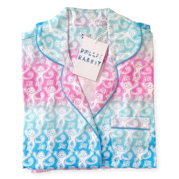 Roller Rabbit LIMITED EDITION Ombre Monkey Polo Pajamas NWT - Picture 2 of 7